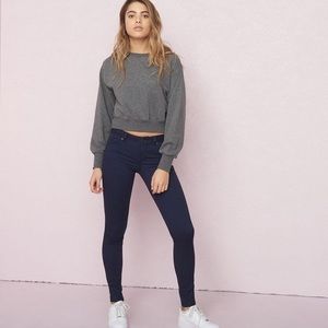 Navy stretch hi-waist Jegging