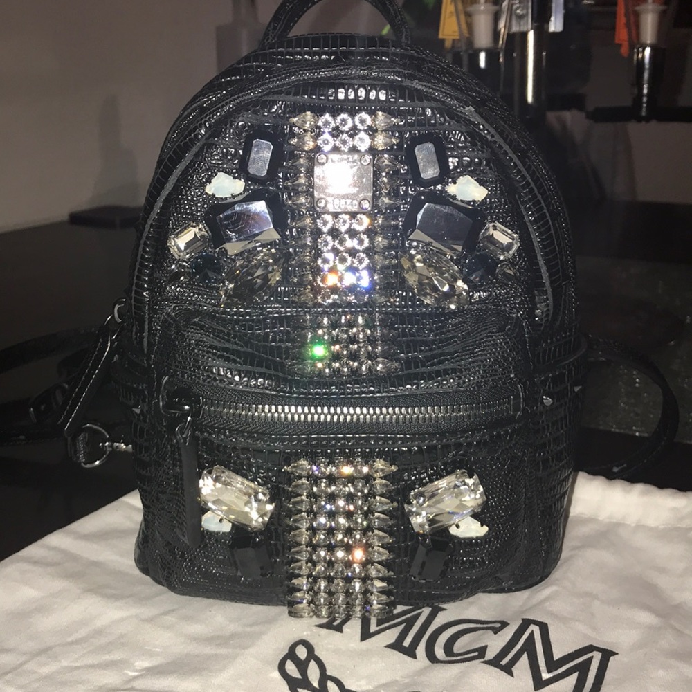 mcm mini swarovski special 829mct15 backpack