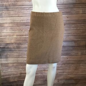 J. Crew No. 2 Pencil Skirt Tan 100% Wool Size 8