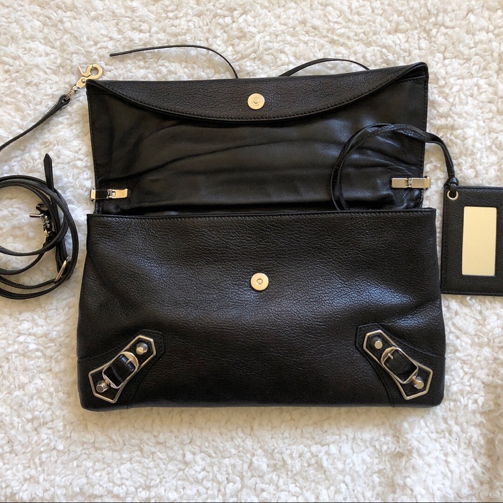 🌟SOLD🌟Balenciaga Metallic Edge Clutch Black - Picture 7 of 8