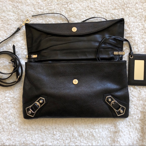 🌟SOLD🌟Balenciaga Metallic Edge Clutch Black - Picture 7 of 8
