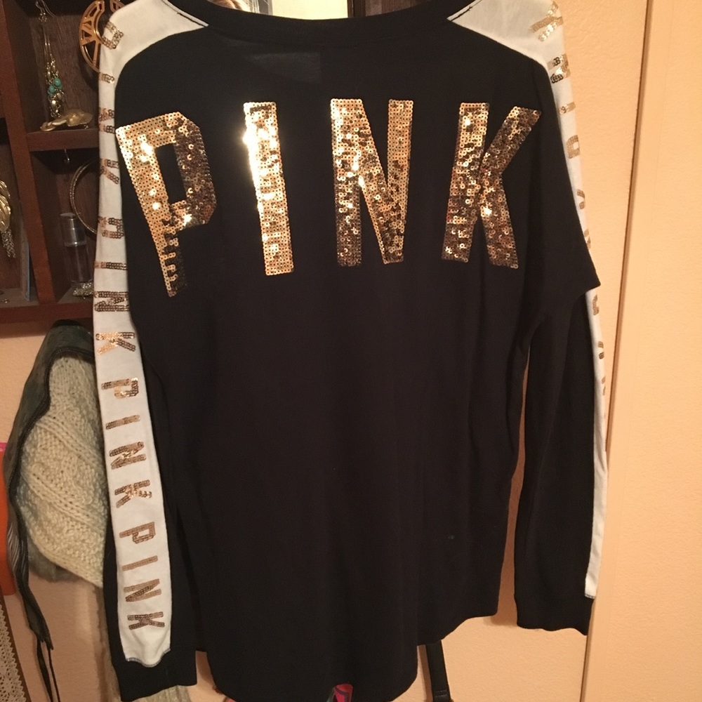 Pink sequin long sleeve