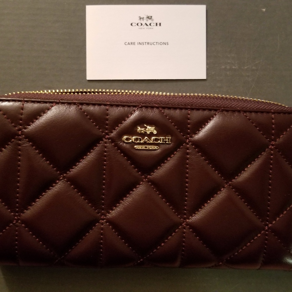 Coach Quilted Accordion Wallet