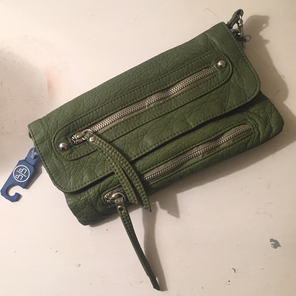 BRAND NEW Green  LP Clutch w Detachable Strap