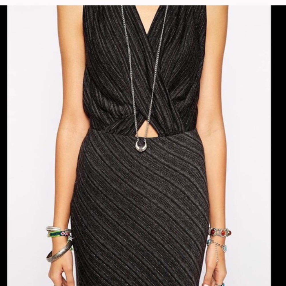 Free People Cute Cut Out Dress ( Blue In Color)