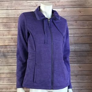 Lucy Athletic Purple Zipper Sweatshirt Size Medium