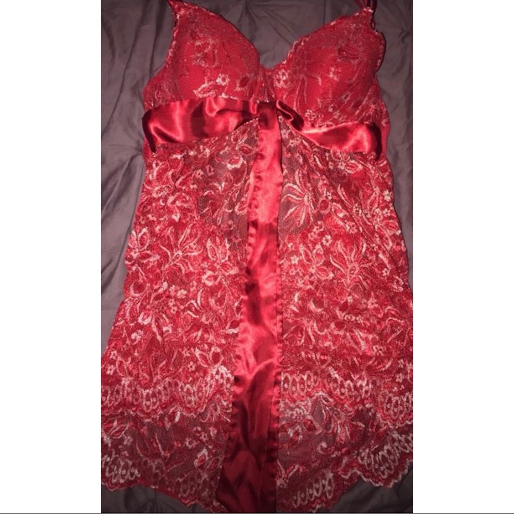 Red holiday lingerie