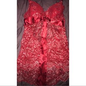 Red holiday lingerie