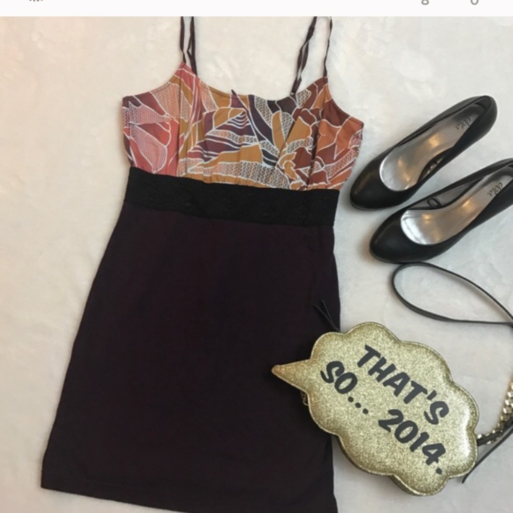 Free People Mini Purple Lace Dress