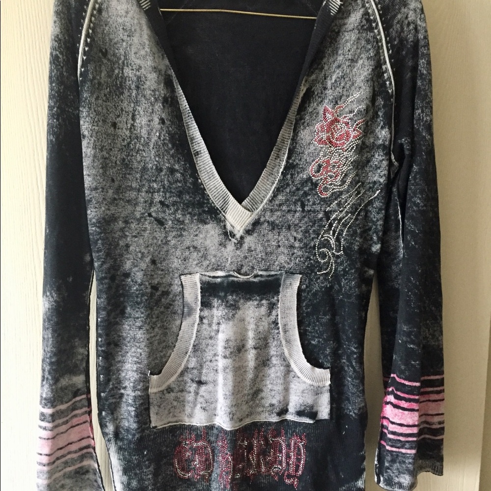 Ed Hardy vintage knit sweater size L