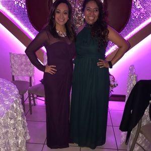 Marina long beautiful plum formal dress.