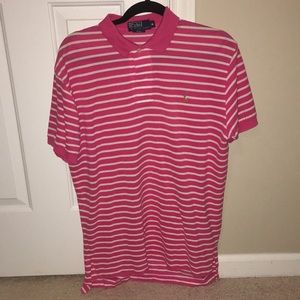 Men's Polo Ralph Lauren pink collar shirt