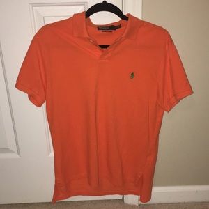 Orange men's Polo by Ralph Lauren collar shirt