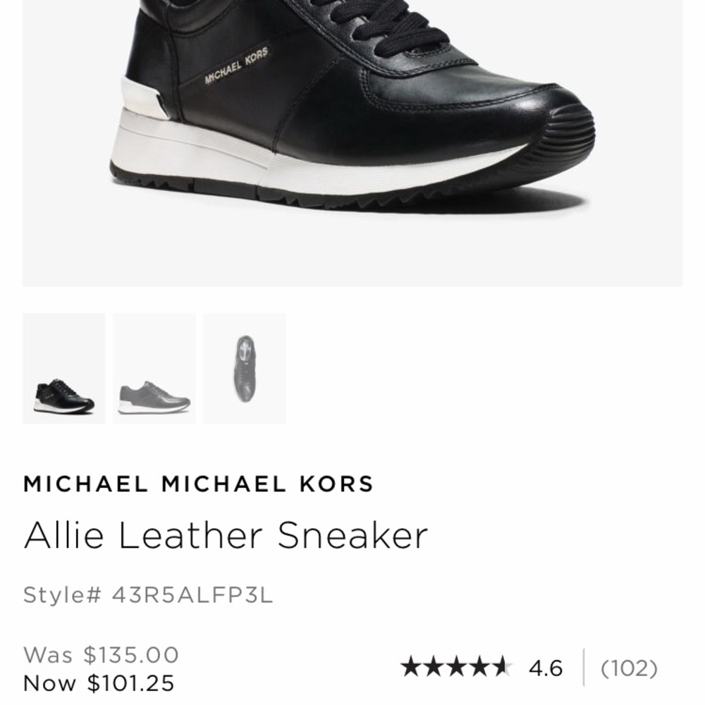MICHEAL KORS TENNIS SHOES-size 8 Black