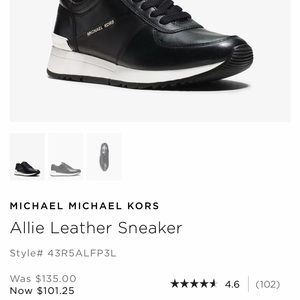 MICHEAL KORS TENNIS SHOES-size 8 Black