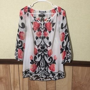 Rose embellished top