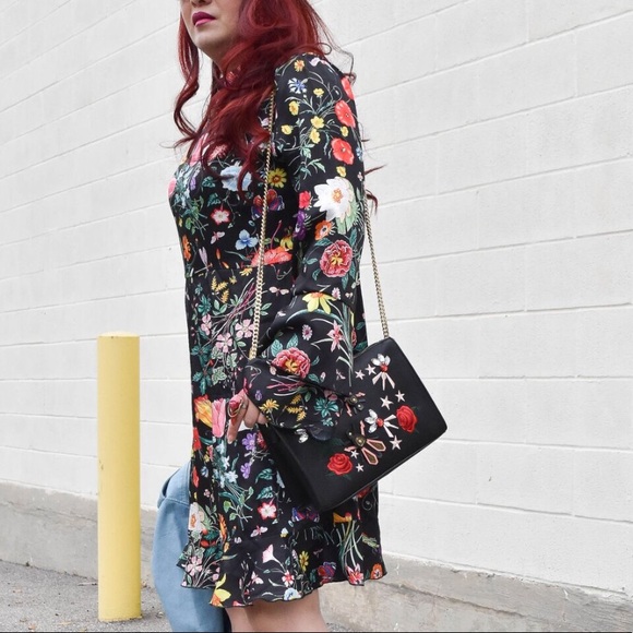 Black Floral Dress - Picture 5 of 6