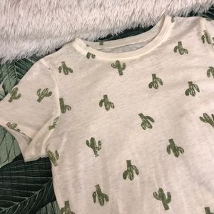 Cactus print soft tee