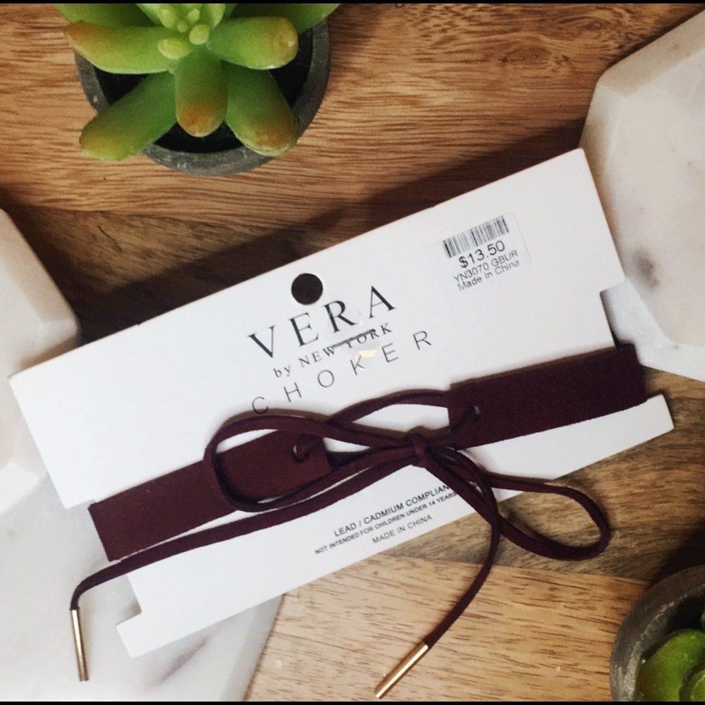 VERA by New York Choker / suede / maroon