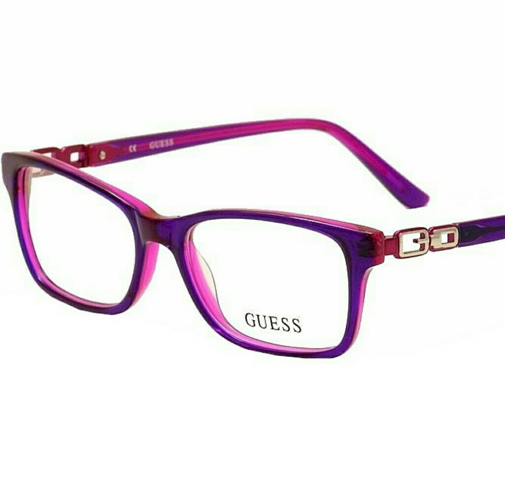 New GUESS youth violet + pink eyeglass frame