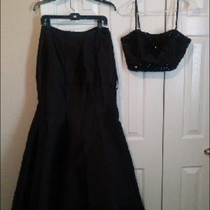 Back Two Piece Prom Dress