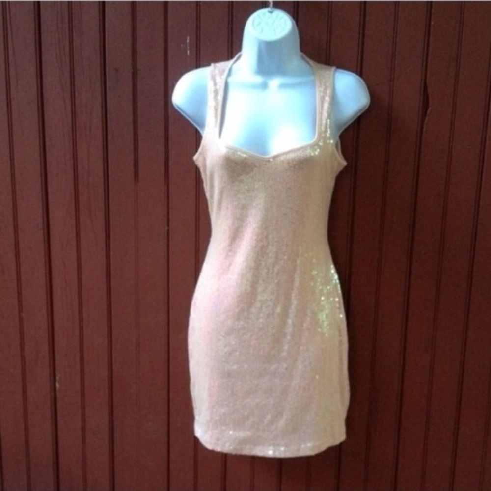 Beautiful Sequin Dress with Heart Back