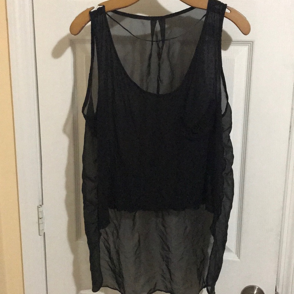 See-Through Black Summer Top