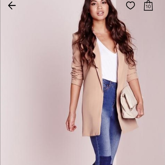 Missguided Jackets & Blazers - Nude Blazer x MISSGUIDED