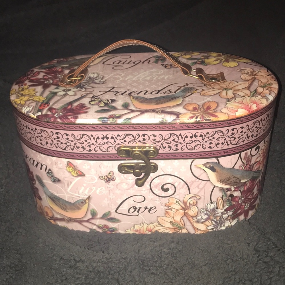 Pink Floral Jewlery Box