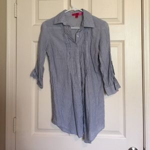 ❤️4 for $10❤️Almost Famous Striped Tunic button up
