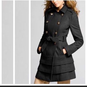 Express flirty military chic pea coat