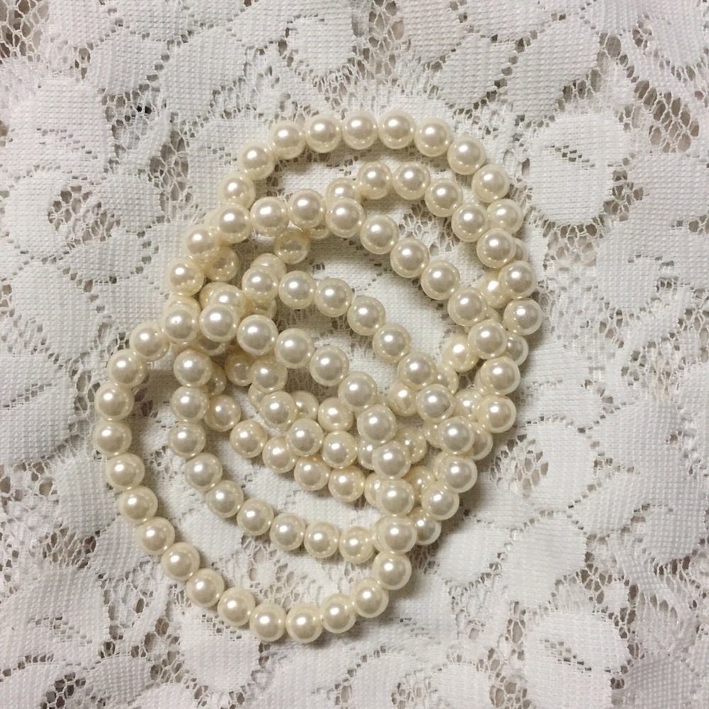Faux pearl bracelets