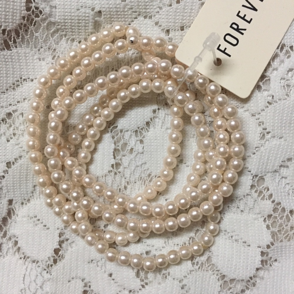 Faux pearl bracelets