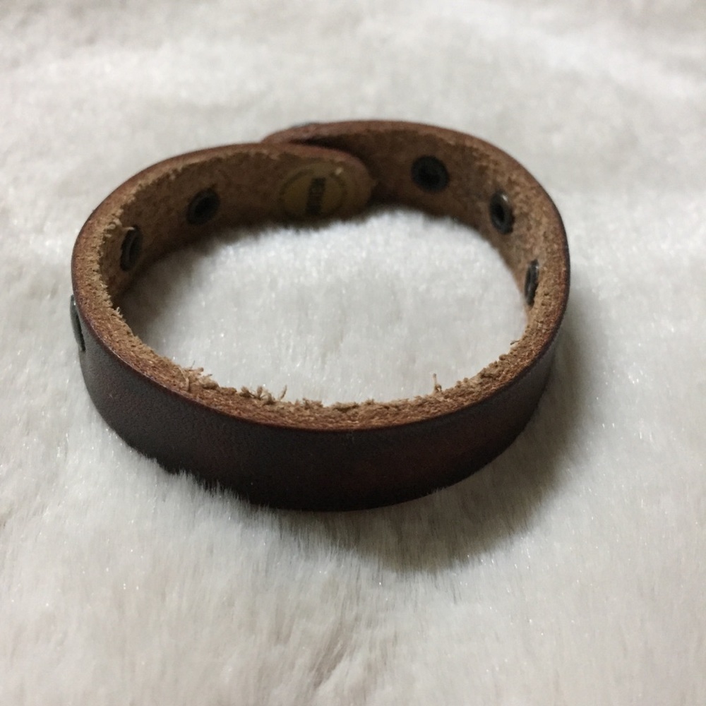 Brown leather cuff