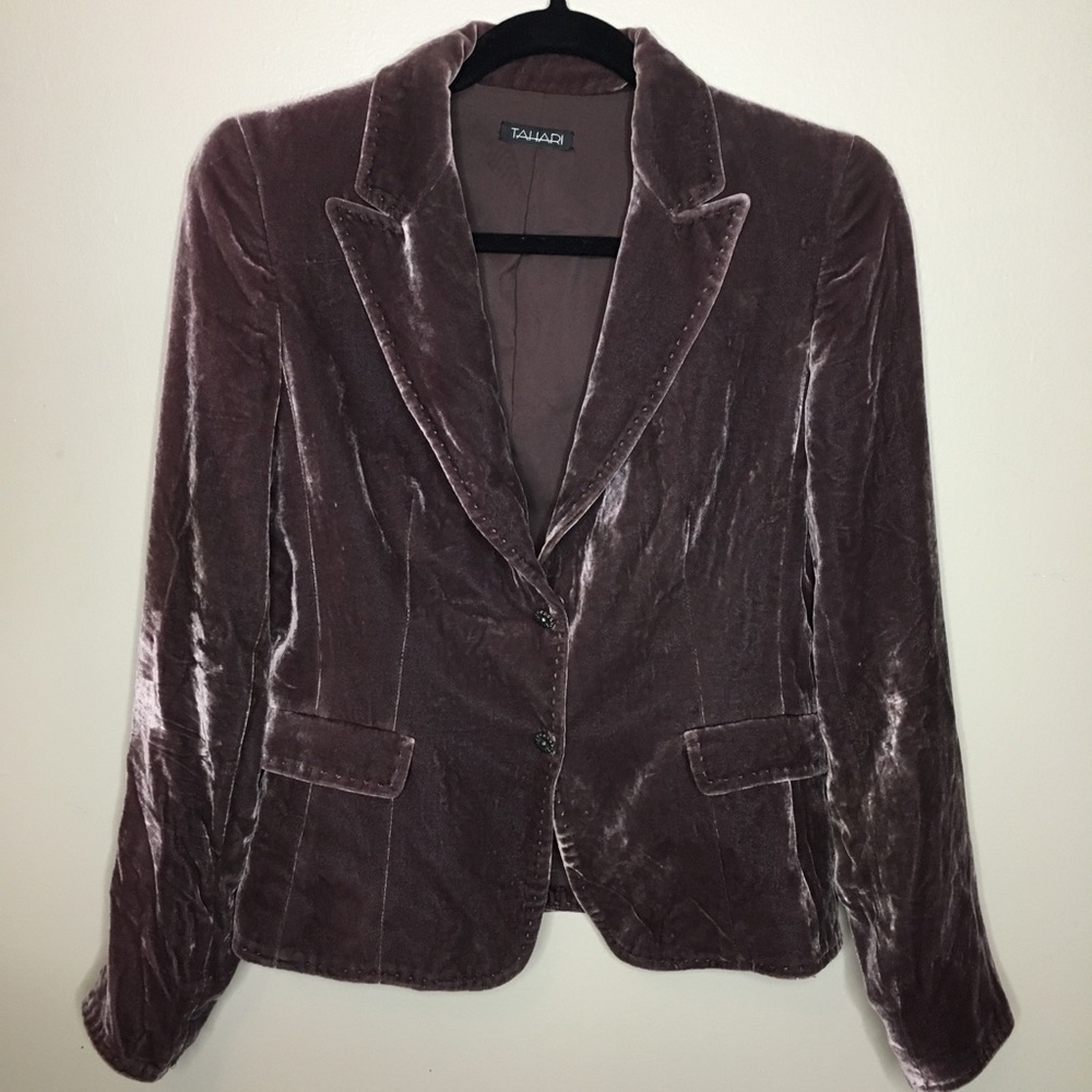 Taupe Velvet blazer
