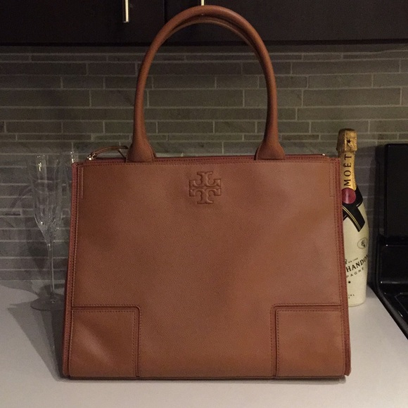 Tory Burch Handbags - Tory Burch Ella Canvas Leather Tote