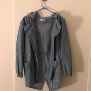 Blue Jean Trench Coat