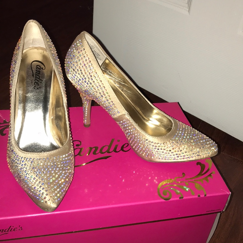 4 in sparkly heels !