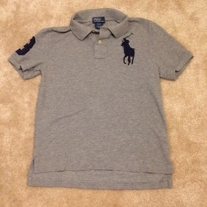 Boys Ralph Lauren grey polo size 10-12