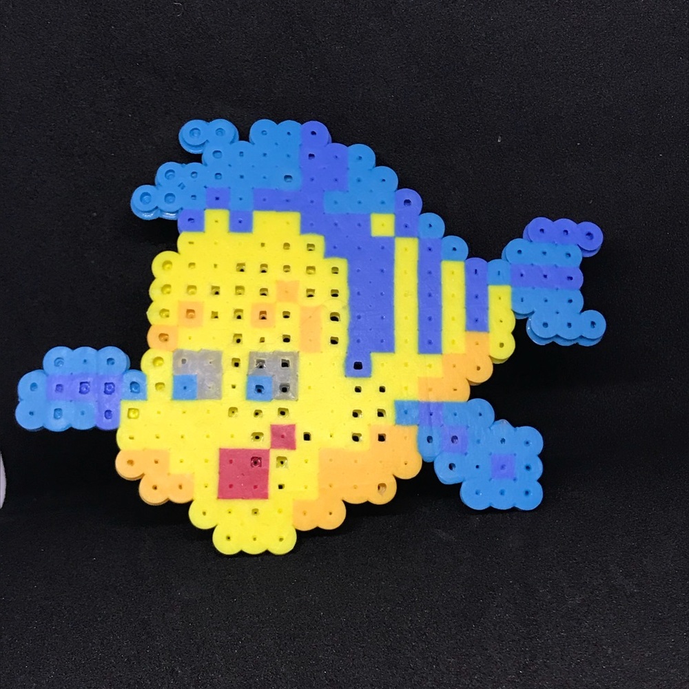 Disney The Little Mermaid Flounder Perler Kandi