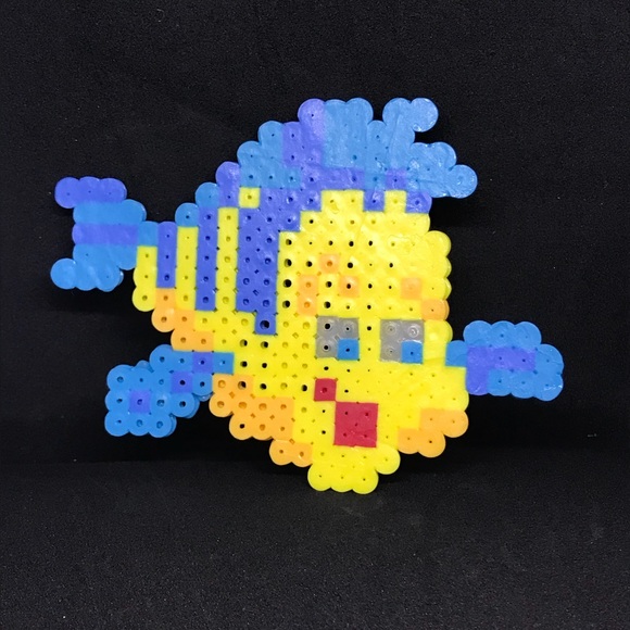 Disney The Little Mermaid Flounder Perler Kandi - Picture 2 of 2