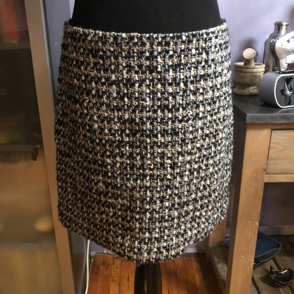 J. Crew Gilded Tweed Mini Skirt