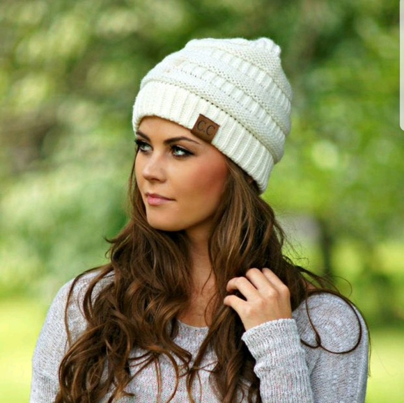 Cc Accessories Messy Bun Beanie Ponytail Beanie Poshmark