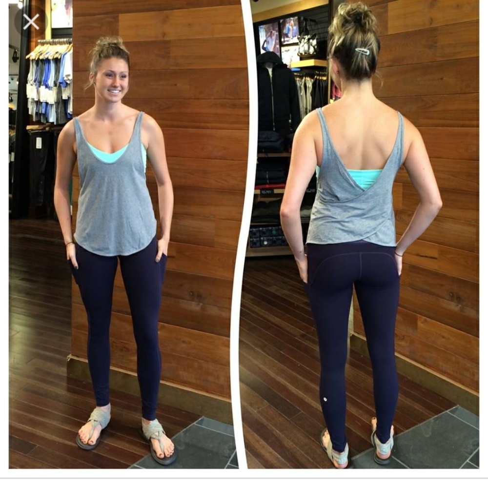 Lululemon Twist & Turn Grey Mint 4 Tank