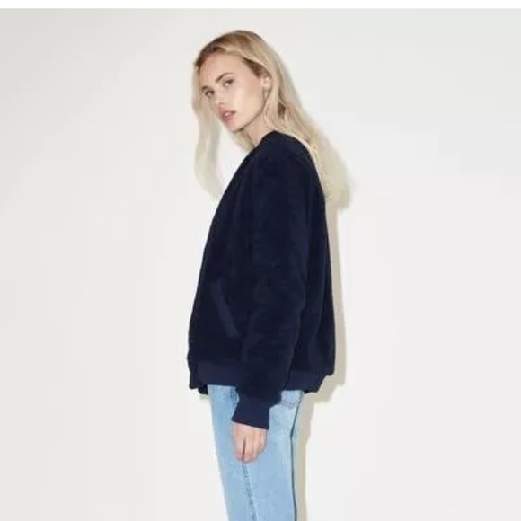 NWT The Fifth Label Navy Sherpa Bomber Jacket, Size M - Picture 4 of 4