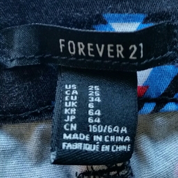DONATED F21 "Tribal Print" Jeans - Picture 3 of 3
