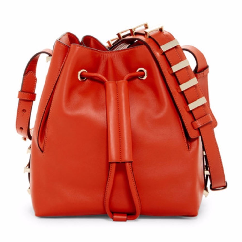 Luana Italy "Nico" Leather Bucket Bag