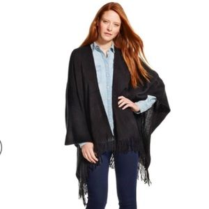 Black fringe shawl