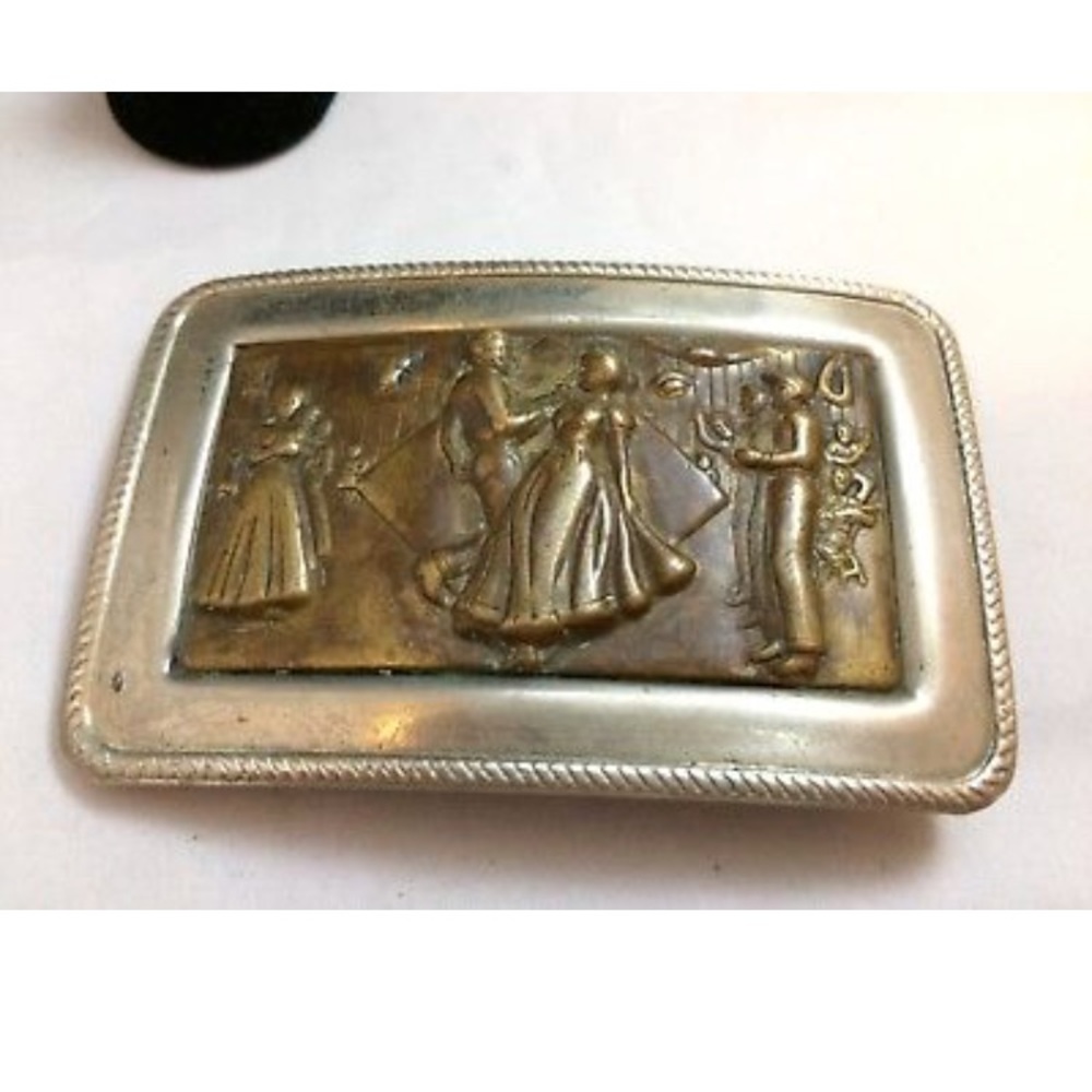 CHAMBERS BELT CO. NICKLE SILVER BELT BUCKLE