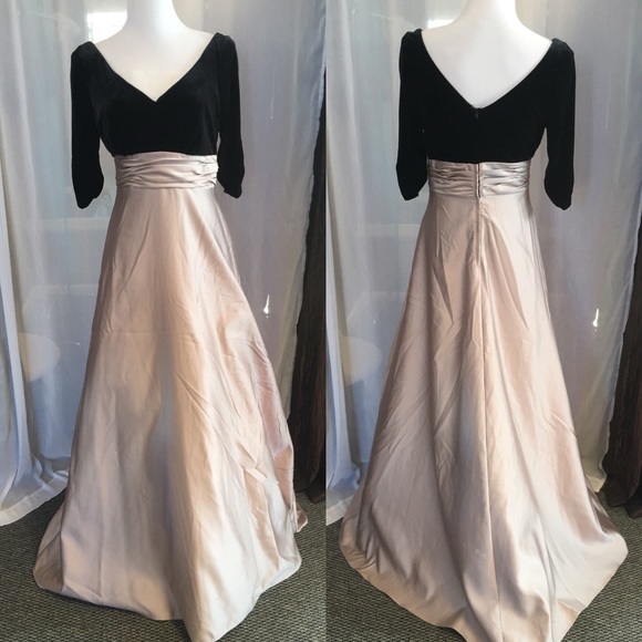 Alfred Angelo Dresses & Skirts - Champagne/Black Formal Dress